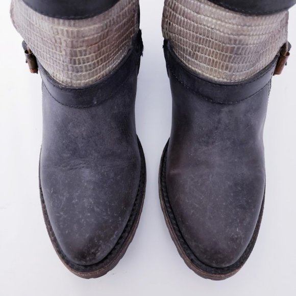 NWB FREEBIRD BY STEVEN APEX STONE MOTO BOOTS - Picture 5 of 9